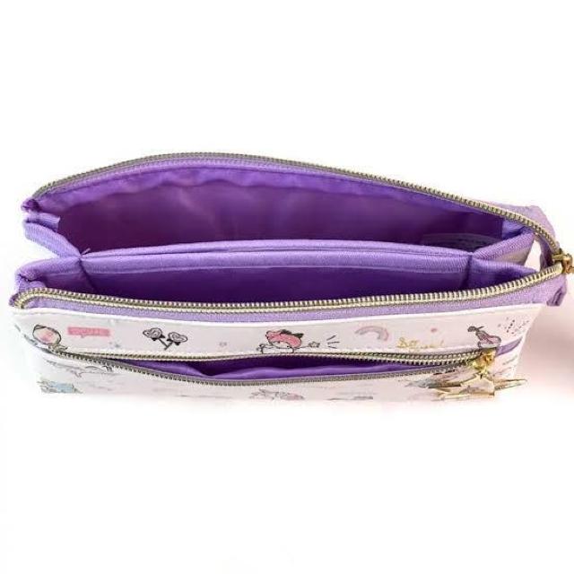 【キキララ リトルツインスターズ】可愛い♪コスメ.デジカメ 三角3ポケットスターポーチ < 女性ファッション  【キキララ リトルツインスターズ】可愛い♪コスメ.デジカメ 三角3ポケットスターポーチ < 女性ファッションの