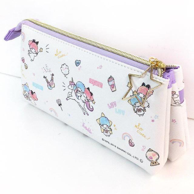 【キキララ リトルツインスターズ】可愛い♪コスメ.デジカメ 三角3ポケットスターポーチ < 女性ファッション  【キキララ リトルツインスターズ】可愛い♪コスメ.デジカメ 三角3ポケットスターポーチ < 女性ファッションの