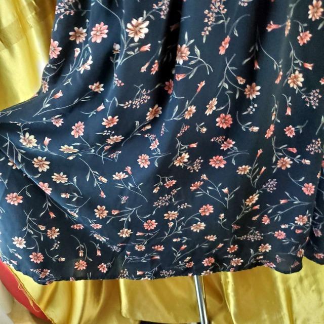 込み★FUN★花柄!七分袖フリルロングワンピース★F★ < 女性ファッション  込み★FUN★花柄!七分袖フリルロングワンピース★F★ < 女性ファッションの
