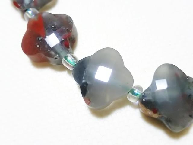 お得意さま感謝Day★天然石★ブラッドストーン クローバーカット 半連 < 女性アクセサリー/時計 お得意さま感謝Day★天然石★ブラッドストーン クローバーカット 半連 < 女性アクセサリー/時計の