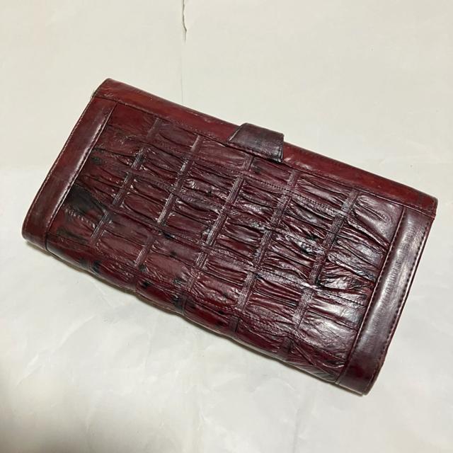 【ヴィンテージ】【韓国製】【イールスキン】 うなぎ皮 / がま口 長財布 < 女性ファッション 【ヴィンテージ】【韓国製】【イールスキン】 うなぎ皮 / がま口 長財布 < 女性ファッションの