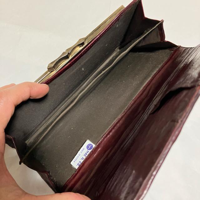 【ヴィンテージ】【韓国製】【イールスキン】 うなぎ皮 / がま口 長財布 < 女性ファッション 【ヴィンテージ】【韓国製】【イールスキン】 うなぎ皮 / がま口 長財布 < 女性ファッションの