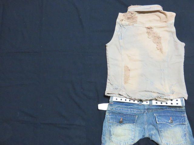 【MIDAS】《New》ヴィンテージ風*ハードダメージ★デニムベスト/ノースリーブGジャン < ブランド  【MIDAS】《New》ヴィンテージ風*ハードダメージ★デニムベスト/ノースリーブGジャン < ブランドの
