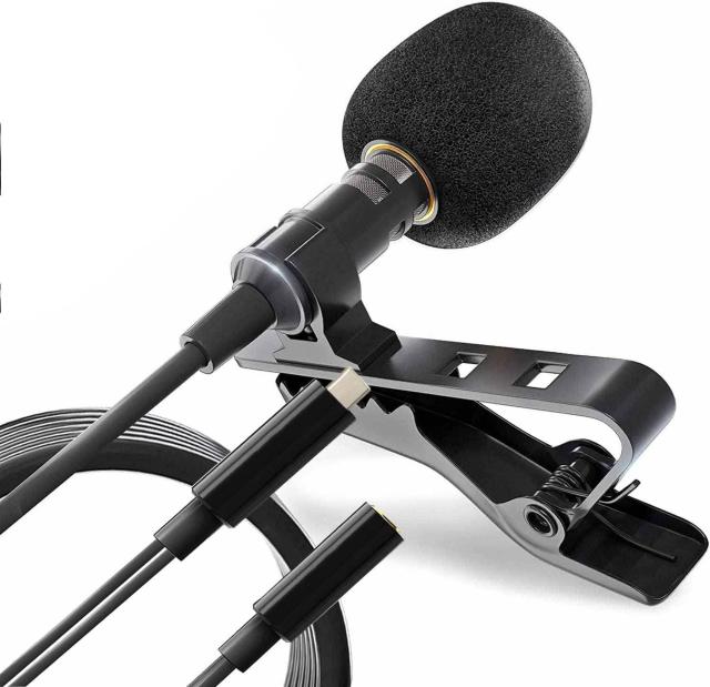 Type-Cマイク ピンマイク コンデンサーマイク 有線 タイプCマイク 3.5mmイヤホンジャック付き USB-C クリップ式 < 家電/AV  Type-Cマイク ピンマイク コンデンサーマイク 有線 タイプCマイク 3.5mmイヤホンジャック付き USB-C クリップ式  < 家電/AVの