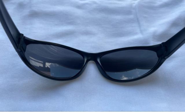 UVカットサングラス メンズ ポリッシュブラック/ブルー サーフィン スノーボード ツーリング アウトドア キャンプ 釣り プール < 男性ファッション  UVカットサングラス メンズ ポリッシュブラック/ブルー サーフィン スノーボード ツーリング アウトドア キャンプ 釣り プール < 男性ファッションの