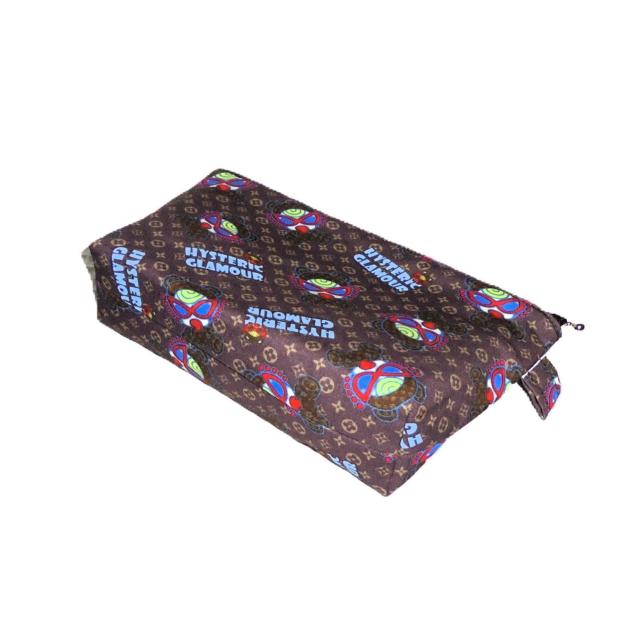 【21p幅】◆ヒスミニ◆HYSTERIC GLAMOUR◆モノグラム×モノグラム茶地◆ファスナーポーチ < 女性ファッション 【21p幅】◆ヒスミニ◆HYSTERIC GLAMOUR◆モノグラム×モノグラム茶地◆ファスナーポーチ < 女性ファッションの
