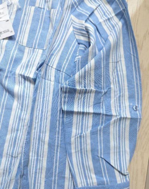 3L★綿100%ストライプシャツ★バンドカラーシャツワンピース★新品★送料無料 < 女性ファッション  3L★綿100%ストライプシャツ★バンドカラーシャツワンピース★新品★送料無料 < 女性ファッションの