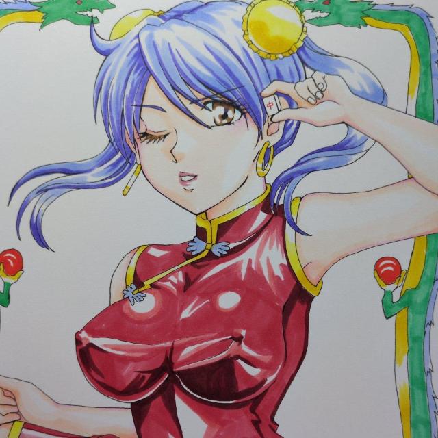 自作イラスト・送料込・雀JAKA雀・チエコ・チャイナ服・かまえ・A4サイズ < アニメ/コミック/キャラクター 自作イラスト・送料込・雀JAKA雀・チエコ・チャイナ服・かまえ・A4サイズ < アニメ/コミック/キャラクターの