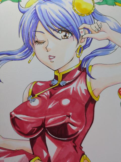 自作イラスト・送料込・雀JAKA雀・チエコ・チャイナ服・かまえ・A4サイズ < アニメ/コミック/キャラクター 自作イラスト・送料込・雀JAKA雀・チエコ・チャイナ服・かまえ・A4サイズ < アニメ/コミック/キャラクターの