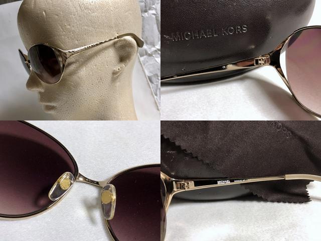 正規未 MICHAEL KORS マイケルコース メタルサングラス ゴールド系×赤茶 付属有 グラマラスアイウェア < ブランド  正規未 MICHAEL KORS マイケルコース メタルサングラス ゴールド系×赤茶 付属有 グラマラスアイウェア < ブランドの