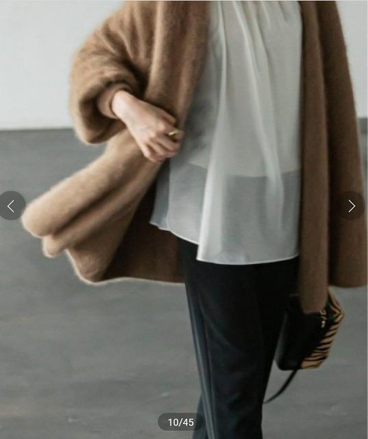 スピック&スパン ノーブル ファーニットパフカーディガン < ブランド スピック&スパン ノーブル ファーニットパフカーディガン < ブランドの