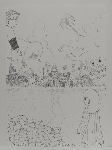 オリジナルイラスト 手描きイラスト 観光 遺跡 ハンドメイド 絵 モノクロ 原画 自作 アナログ アート 白黒 インテリア art < アニメ/コミック/キャラクター  オリジナルイラスト 手描きイラスト 観光 遺跡 ハンドメイド 絵 モノクロ 原画 自作 アナログ アート 白黒 インテリア art < アニメ/コミック/キャラクターの