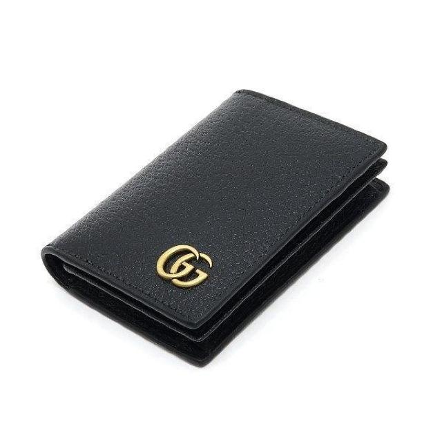 ◆ 本物 美品 ◆ GUCCI グッチ カードケース 名刺入れ マチ付き レザー ブラック 黒 財布 袋 箱 人気 428737 < ブランド  ◆ 本物 美品 ◆ GUCCI グッチ カードケース 名刺入れ マチ付き レザー ブラック 黒 財布 袋 箱 人気 428737 < ブランドの