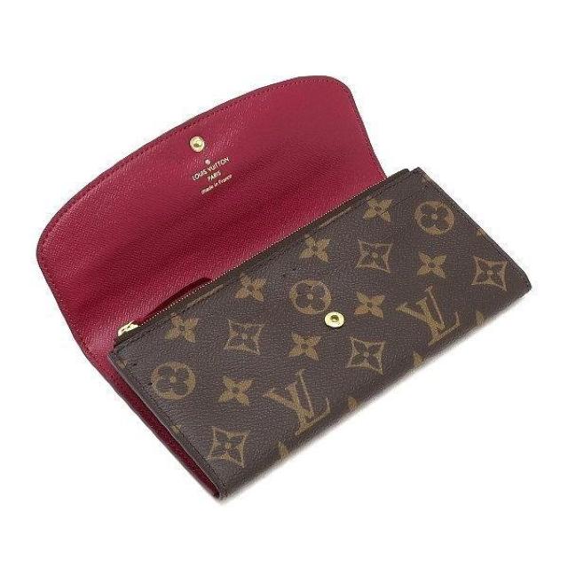 ◆ 本物 美品 ◆ LV ルイヴィトン モノグラム ポルトフォイユエミリー 2つ折り 長財布 赤系 財布 箱 人気 M60697 < ブランド  ◆ 本物 美品 ◆ LV ルイヴィトン モノグラム ポルトフォイユエミリー 2つ折り 長財布 赤系 財布 箱 人気 M60697 < ブランドの