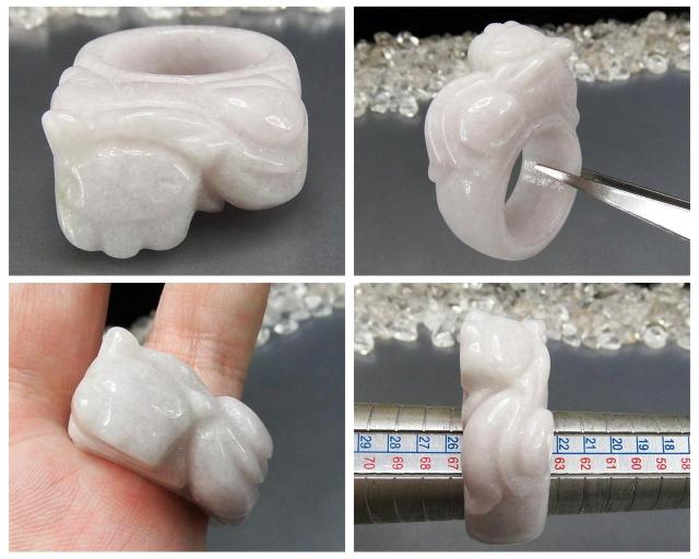 一点物ラベンダーひすい本翡翠天然石指輪ヒキュウ手彫りサムリング約25号 < 女性アクセサリー/時計 一点物ラベンダーひすい本翡翠天然石指輪ヒキュウ手彫りサムリング約25号 < 女性アクセサリー/時計の