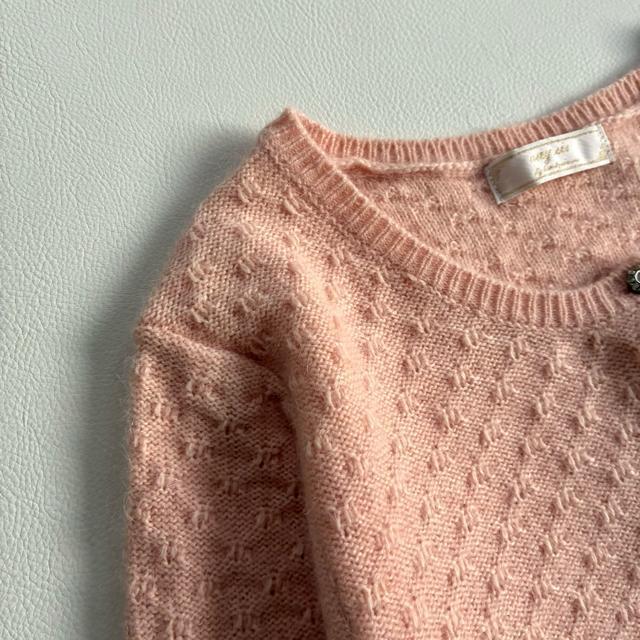 ◆未使用級◆any sis◆アンゴラ混ビジューボタンカーディガン◆ふわふわ◆M < ブランド ◆未使用級◆any sis◆アンゴラ混ビジューボタンカーディガン◆ふわふわ◆M < ブランドの