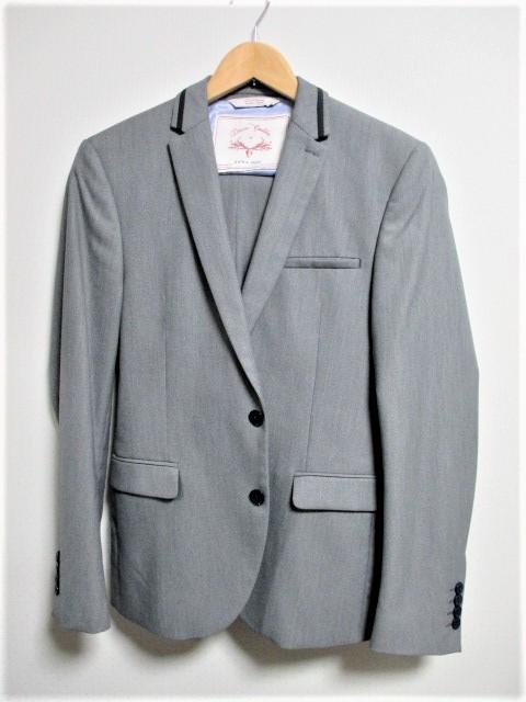 ☆ZARA ザラ セットアップ スーツ/メンズ/36(S)☆シルバーグレー☆新品 < ブランド  ☆ZARA ザラ セットアップ スーツ/メンズ/36(S)☆シルバーグレー☆新品  < ブランドの