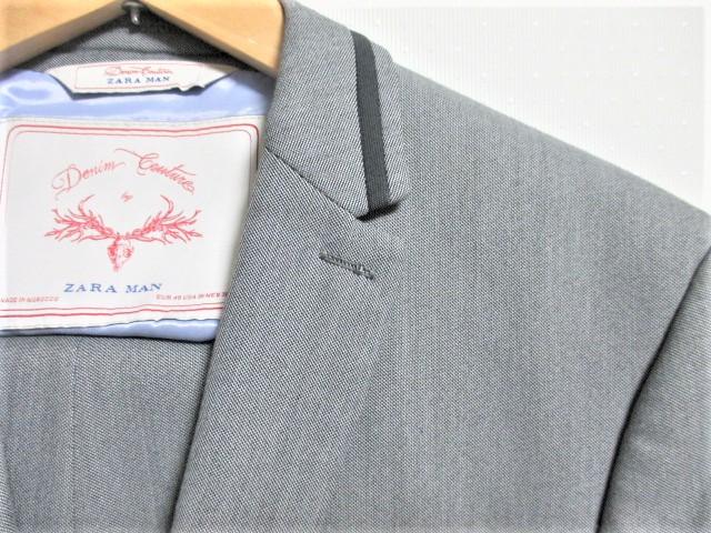 ☆ZARA ザラ セットアップ スーツ/メンズ/36(S)☆シルバーグレー☆新品 < ブランド  ☆ZARA ザラ セットアップ スーツ/メンズ/36(S)☆シルバーグレー☆新品 < ブランドの