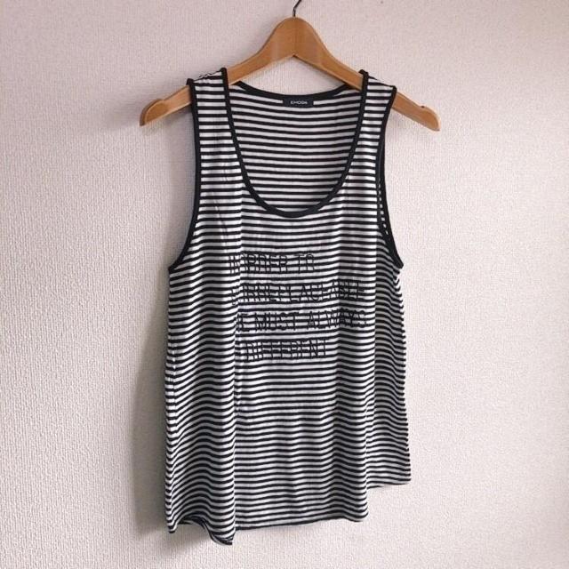 ◆EMODA/エモダ◆定番ボーダータンク★チュニック丈*Aライン♪シンプルコーデ < ブランド ◆EMODA/エモダ◆定番ボーダータンク★チュニック丈*Aライン♪シンプルコーデ < ブランドの