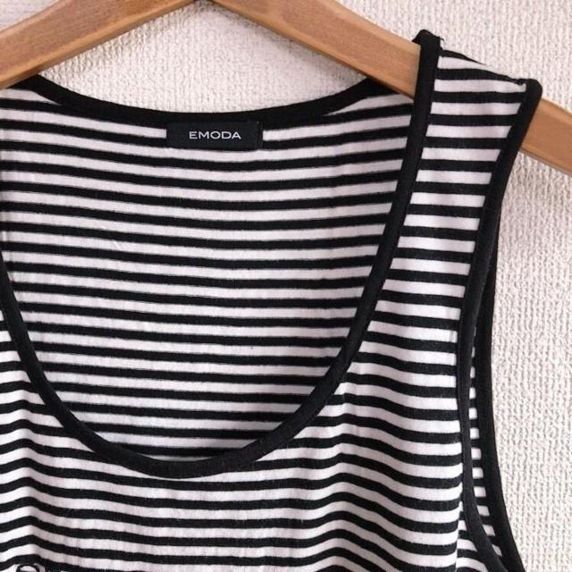 ◆EMODA/エモダ◆定番ボーダータンク★チュニック丈*Aライン♪シンプルコーデ < ブランド ◆EMODA/エモダ◆定番ボーダータンク★チュニック丈*Aライン♪シンプルコーデ < ブランドの