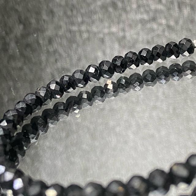 《bracelet》天然石ブラックスピネル アジャスター付き 多面カット < 女性アクセサリー/時計  《bracelet》天然石ブラックスピネル アジャスター付き 多面カット < 女性アクセサリー/時計の