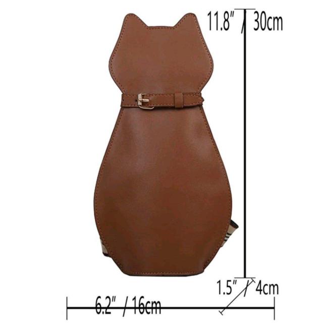 新品★猫シルエットスリング・ボディバッグ/ブラウン < 女性ファッション  新品★猫シルエットスリング・ボディバッグ/ブラウン < 女性ファッションの