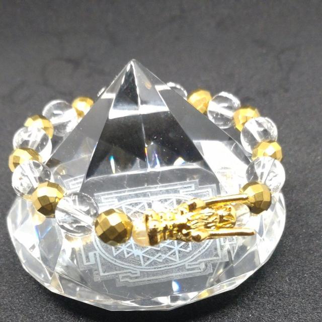 金運○黄龍○ゴールデンオーラ&水晶&タイチンルチル(18a) < 男性アクセサリー/時計  金運○黄龍○ゴールデンオーラ&水晶&タイチンルチル(18a)  < 男性アクセサリー/時計の