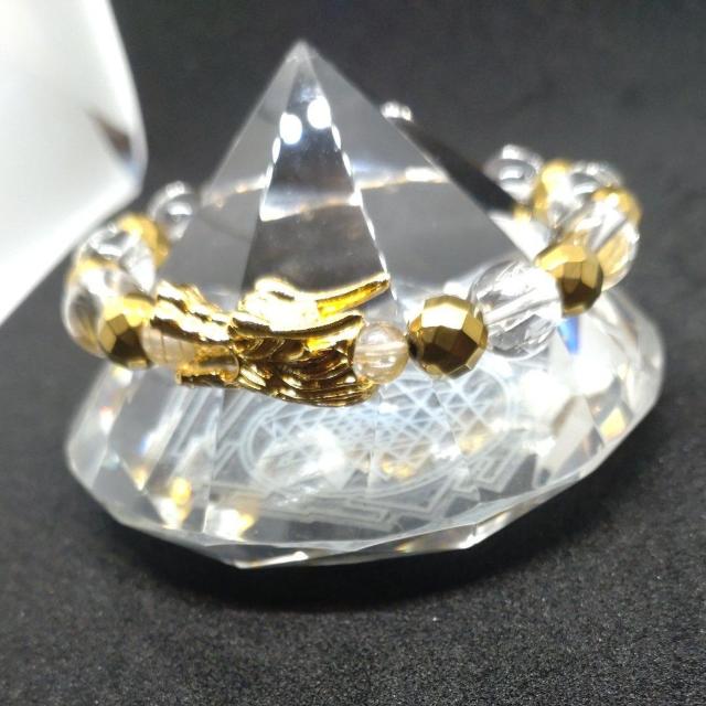 金運○黄龍○ゴールデンオーラ&水晶&タイチンルチル(18a) < 男性アクセサリー/時計  金運○黄龍○ゴールデンオーラ&水晶&タイチンルチル(18a) < 男性アクセサリー/時計の