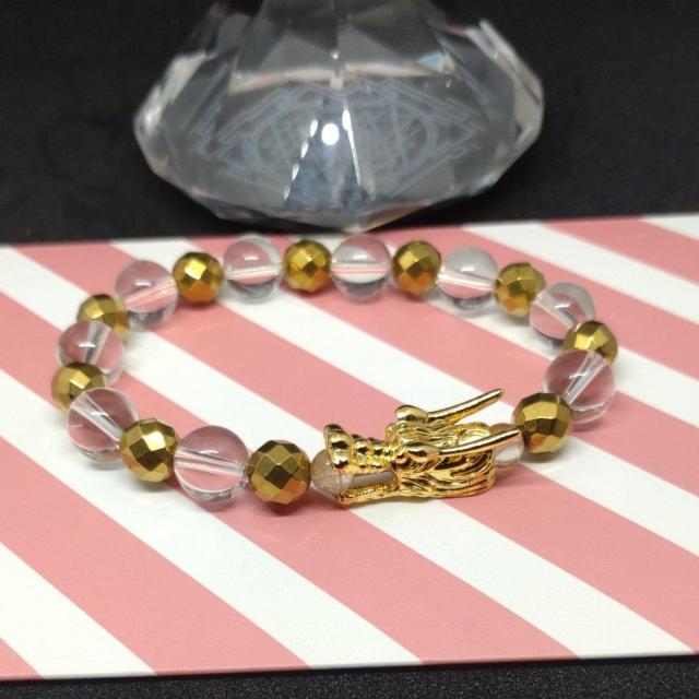 金運○黄龍○ゴールデンオーラ&水晶&タイチンルチル(18a) < 男性アクセサリー/時計  金運○黄龍○ゴールデンオーラ&水晶&タイチンルチル(18a) < 男性アクセサリー/時計の