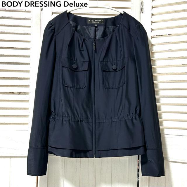 美品 BODY DRESSING Deluxe ノーカラー ジャケット 36 < ブランド  美品 BODY DRESSING Deluxe ノーカラー ジャケット 36  < ブランドの