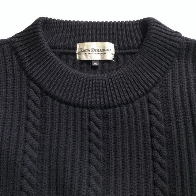 RADA DIMAGGIO ヴィンテージ ウール100% ニット セーター Lサイズ カンガルーポケット < 男性ファッション RADA DIMAGGIO ヴィンテージ ウール100% ニット セーター Lサイズ カンガルーポケット < 男性ファッションの