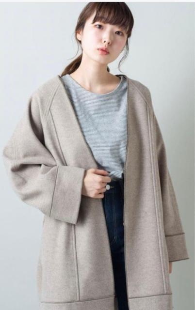 Kastaneコート★ドルマンステッチのパイピングコート < ブランド Kastaneコート★ドルマンステッチのパイピングコート < ブランドの