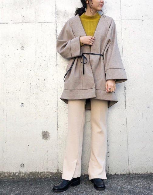 Kastaneコート★ドルマンステッチのパイピングコート < ブランド Kastaneコート★ドルマンステッチのパイピングコート < ブランドの