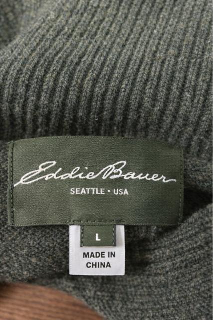 Eddie Bauer ニット セーター グリーン L シンプル 無地 秋冬 < ブランド Eddie Bauer ニット セーター グリーン L シンプル 無地 秋冬 < ブランドの
