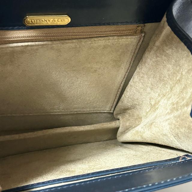 Tiffany & Co. ���B���e�[�W �`�F�[�� �V�����_�[ 2WAY �n���h�o�b�O �l�C�r�[ �S�[���h���� �� �u�����h�� 