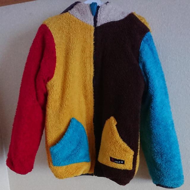 リバーシブルカラフルボアブルゾン☆フード付ジャンパー < キッズ/ベビー リバーシブルカラフルボアブルゾン☆フード付ジャンパー < キッズ/ベビーの