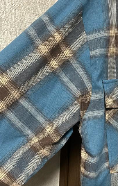 ☆プラスサイズ☆腕周りゆったりショート丈チェック柄シャツ※4L < 女性ファッション ☆プラスサイズ☆腕周りゆったりショート丈チェック柄シャツ※4L < 女性ファッションの