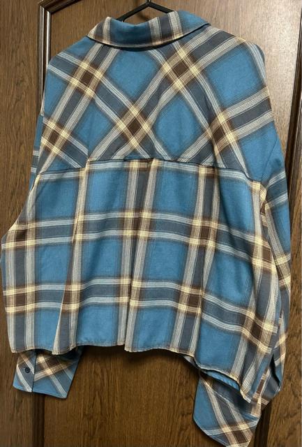 ☆プラスサイズ☆腕周りゆったりショート丈チェック柄シャツ※4L < 女性ファッション ☆プラスサイズ☆腕周りゆったりショート丈チェック柄シャツ※4L < 女性ファッションの