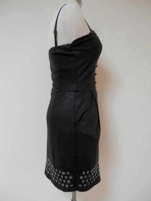 黒シルバースタッズフリルキャミベアワンピースINDIVI2WAY < ブランド  黒シルバースタッズフリルキャミベアワンピースINDIVI2WAY < ブランドの