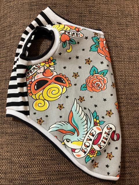 ★ハンドメイド ヒスミニ シャツ バラ グレー ボーダー L★ < ペット/手芸/園芸  ★ハンドメイド ヒスミニ シャツ バラ グレー ボーダー L★ < ペット/手芸/園芸の