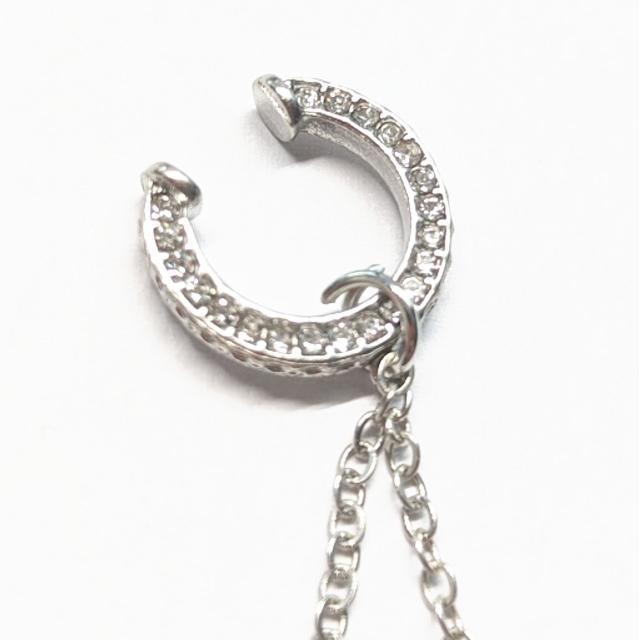 L2 レディースイヤーカフ シルバー チェーンスタイル ダブルイヤカフ クロスデザイン イヤリング 幅調整可能ノンホールピアス < 女性アクセサリー/時計 L2 レディースイヤーカフ シルバー チェーンスタイル ダブルイヤカフ クロスデザイン イヤリング 幅調整可能ノンホールピアス < 女性アクセサリー/時計の