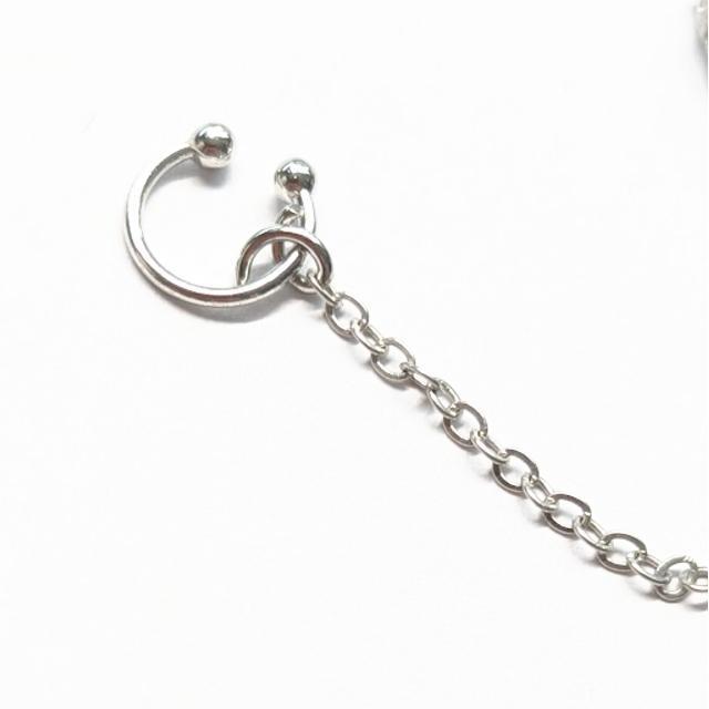 L2 レディースイヤーカフ シルバー チェーンスタイル ダブルイヤカフ クロスデザイン イヤリング 幅調整可能ノンホールピアス < 女性アクセサリー/時計 L2 レディースイヤーカフ シルバー チェーンスタイル ダブルイヤカフ クロスデザイン イヤリング 幅調整可能ノンホールピアス < 女性アクセサリー/時計の