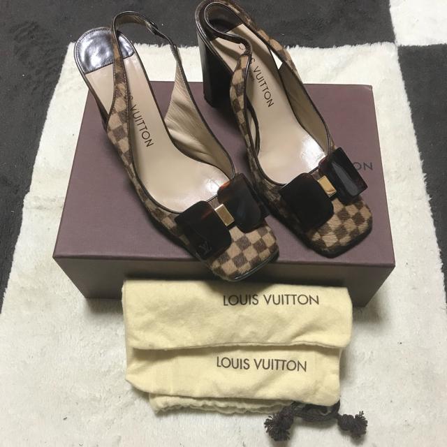 正規品 ルイヴィトンダミエハラコリボンパンプス 36.5 23.5cm 付属品付 < ブランド 正規品 ルイヴィトンダミエハラコリボンパンプス 36.5 23.5cm 付属品付 < ブランドの