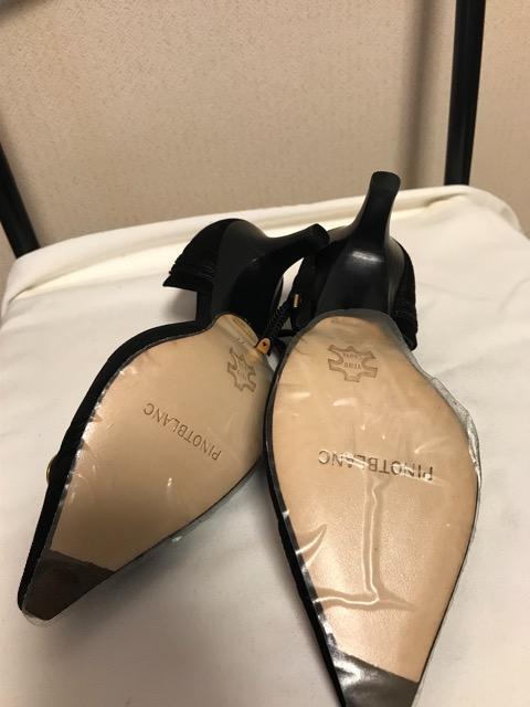 PINOTBLANC 未使用 スエード 本革パンプス 黒 22 < 女性ファッション  PINOTBLANC 未使用 スエード 本革パンプス 黒 22 < 女性ファッションの
