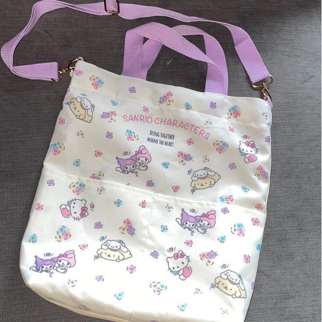 ♯サンリオオールスターズ♯ 2way ショルダー バッグ エコバッグ  シナモローキティ マイメロ キティ クロミ ポムポムプリン < アニメ/コミック/キャラクター  ♯サンリオオールスターズ♯ 2way ショルダー バッグ エコバッグ  シナモローキティ マイメロ キティ クロミ ポムポムプリン  < アニメ/コミック/キャラクターの