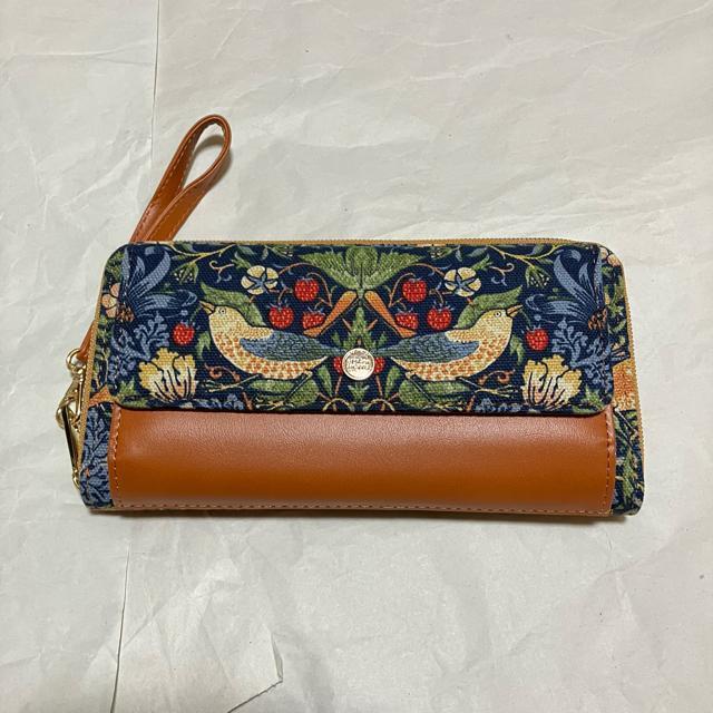【保管未使用品】【ウィリアムモリス】【いちご泥棒】 ラウンドファスナー 長財布 < 女性ファッション 【保管未使用品】【ウィリアムモリス】【いちご泥棒】 ラウンドファスナー 長財布 < 女性ファッションの
