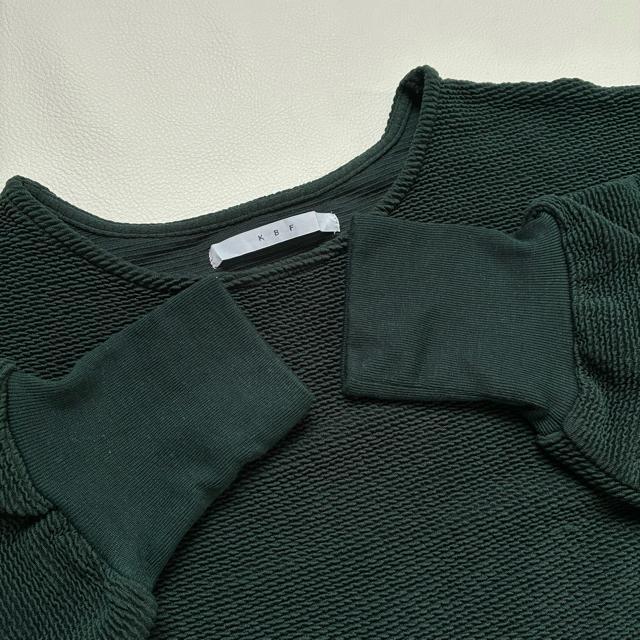 ◆美品◆KBF◆肉厚カットソーマキシワンピース◆ダークグリーン◆F◆長袖◆緑 < ブランド  ◆美品◆KBF◆肉厚カットソーマキシワンピース◆ダークグリーン◆F◆長袖◆緑 < ブランドの