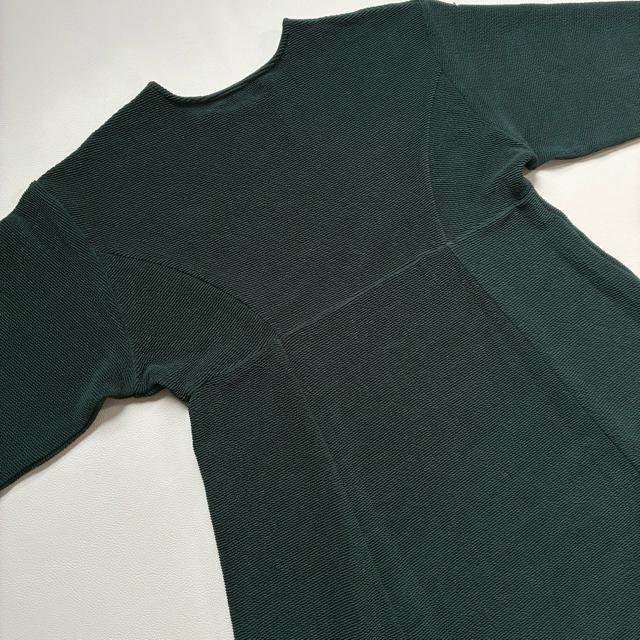◆美品◆KBF◆肉厚カットソーマキシワンピース◆ダークグリーン◆F◆長袖◆緑 < ブランド  ◆美品◆KBF◆肉厚カットソーマキシワンピース◆ダークグリーン◆F◆長袖◆緑 < ブランドの
