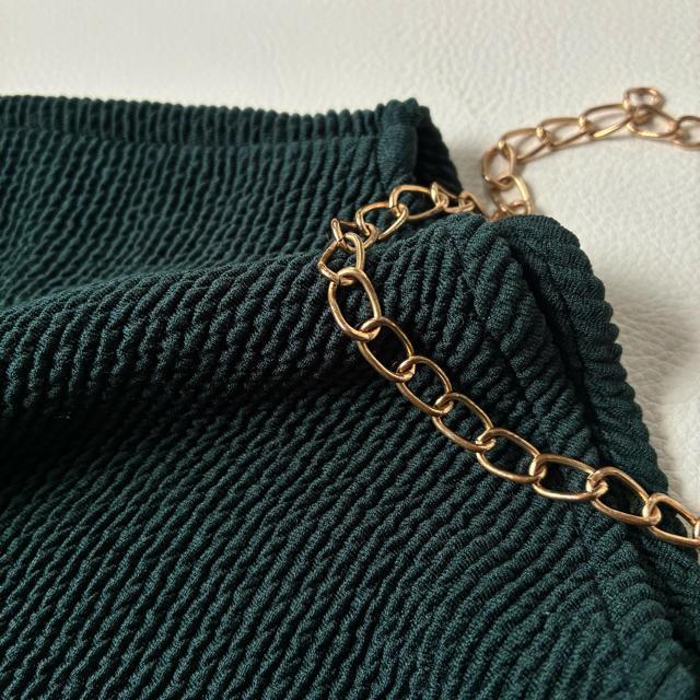 ◆美品◆KBF◆肉厚カットソーマキシワンピース◆ダークグリーン◆F◆長袖◆緑 < ブランド  ◆美品◆KBF◆肉厚カットソーマキシワンピース◆ダークグリーン◆F◆長袖◆緑 < ブランドの