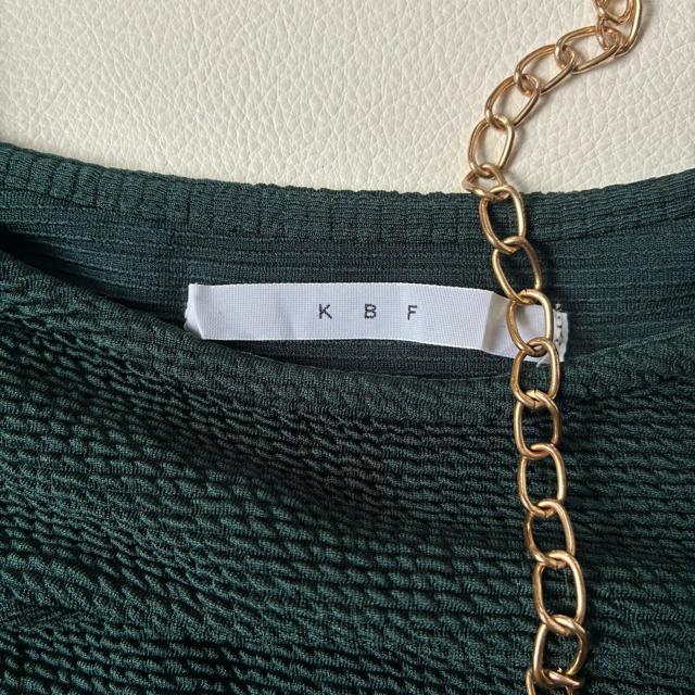 ◆美品◆KBF◆肉厚カットソーマキシワンピース◆ダークグリーン◆F◆長袖◆緑 < ブランド  ◆美品◆KBF◆肉厚カットソーマキシワンピース◆ダークグリーン◆F◆長袖◆緑 < ブランドの